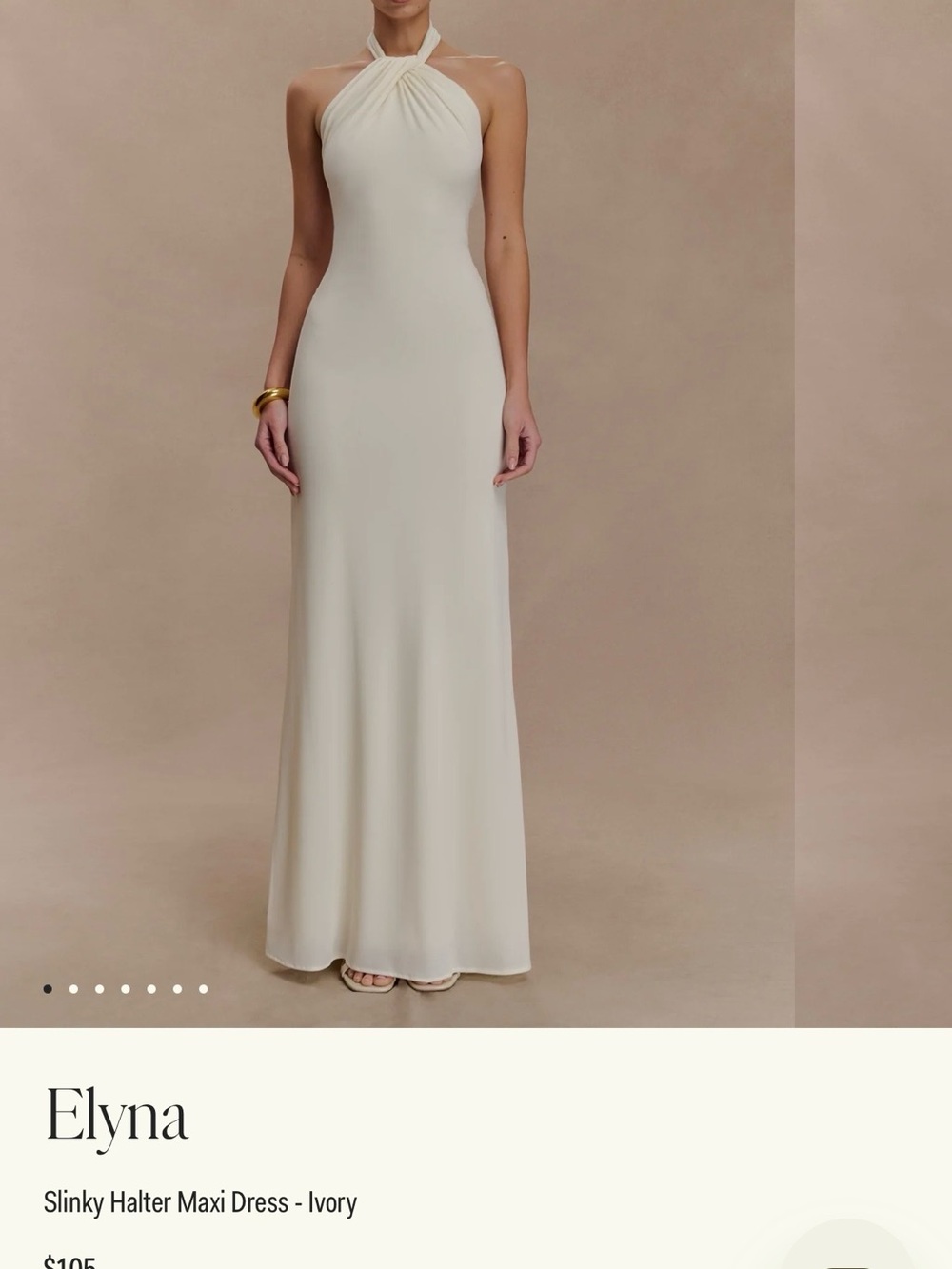 Meshki Elyna Halter Maxi Dress - Ivory